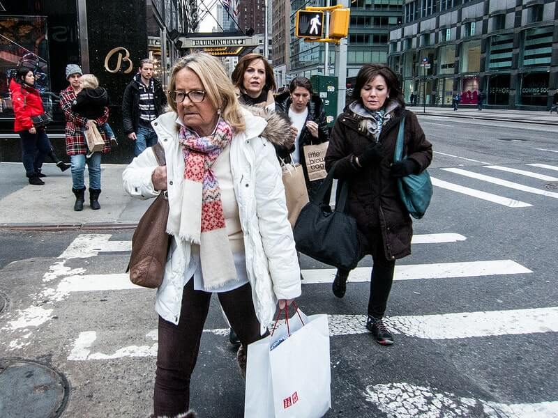 winter shoppers