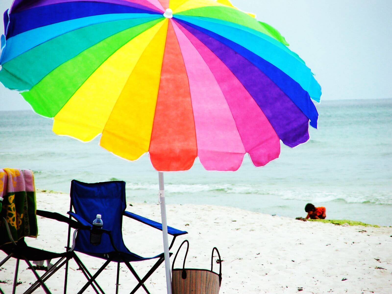 summer beach scene