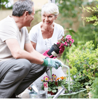 couple gardening