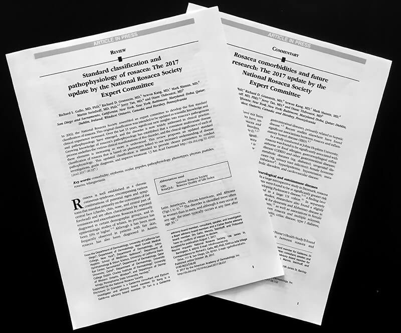 2017 rosacea classification and pathophysiology