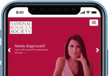 mobile-oriented version of rosacea.org