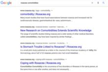 google search for rosacea comorbidities