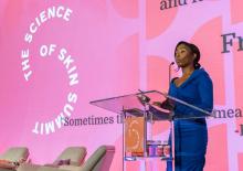 Dr. Cheri Frey speaks at the 2025 Science of Skin Summit